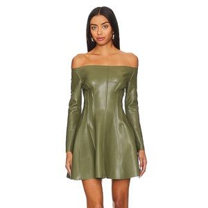 Norma Kamali off shoulder grace mini dress